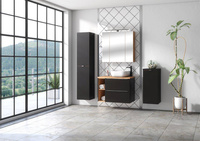 Doppelte Waschbeckenunterbau 140 cm Capri Cosmos 820 + Arbeitsplatte + Schrank