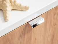 Badmöbelset 80 cm Capri in Weiß mit weißer Arbeitsplatte