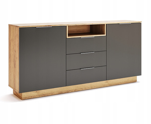 Luna LN-167-LV - Große Kommode 2D3S Eiche Craft Lava Matt