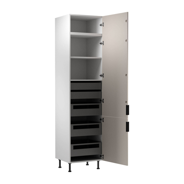 Unterschrank 2D Sorento D60T P/L AX Weiß Matt Beige Matt
