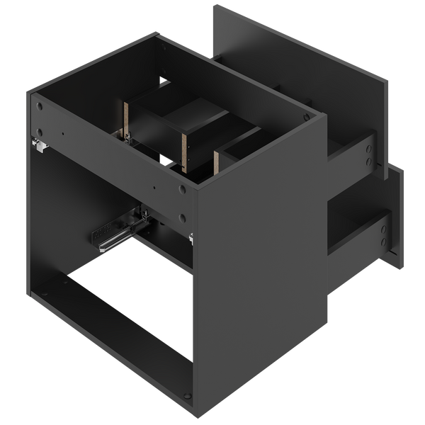ARCOS-06 - Schrank mit Waschbecken 2S 60cm Schwarz Matt Set-3