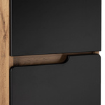 Astor Hochregal Alma Schwarz Matt Eiche Wotan