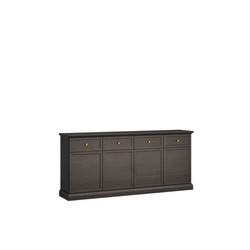 Lucca K4D4S - Kommode 4D4S Schwarz Grafit/Eiche Craft